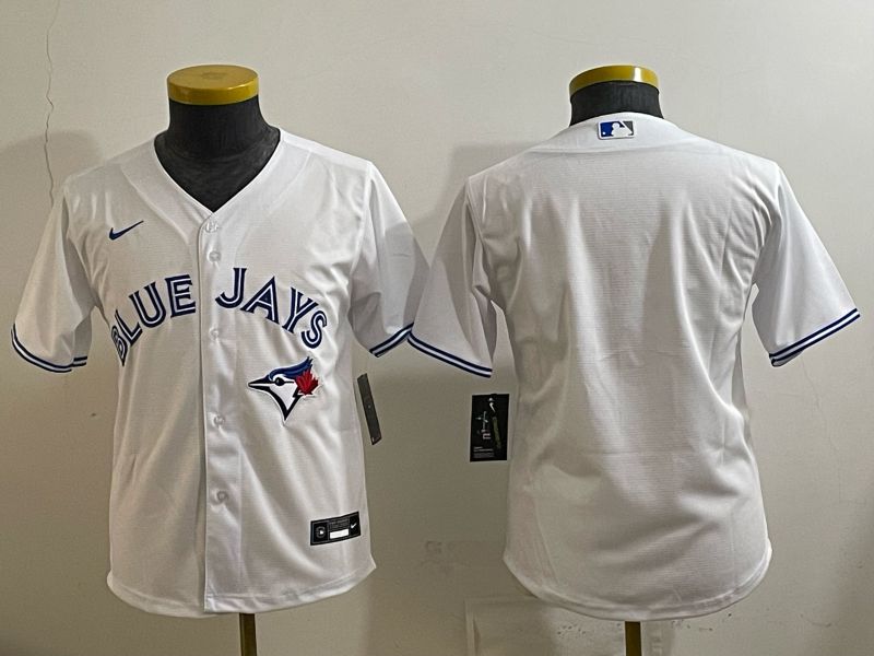 Youth 2025 Toronto Blue Jays Blank White Game Nike MLB Jersey style 013